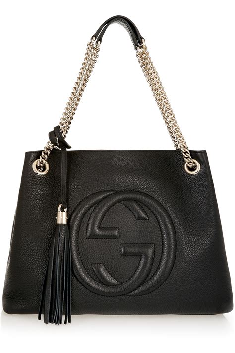 soho gucci bag black|Gucci soho shoulder bag medium.